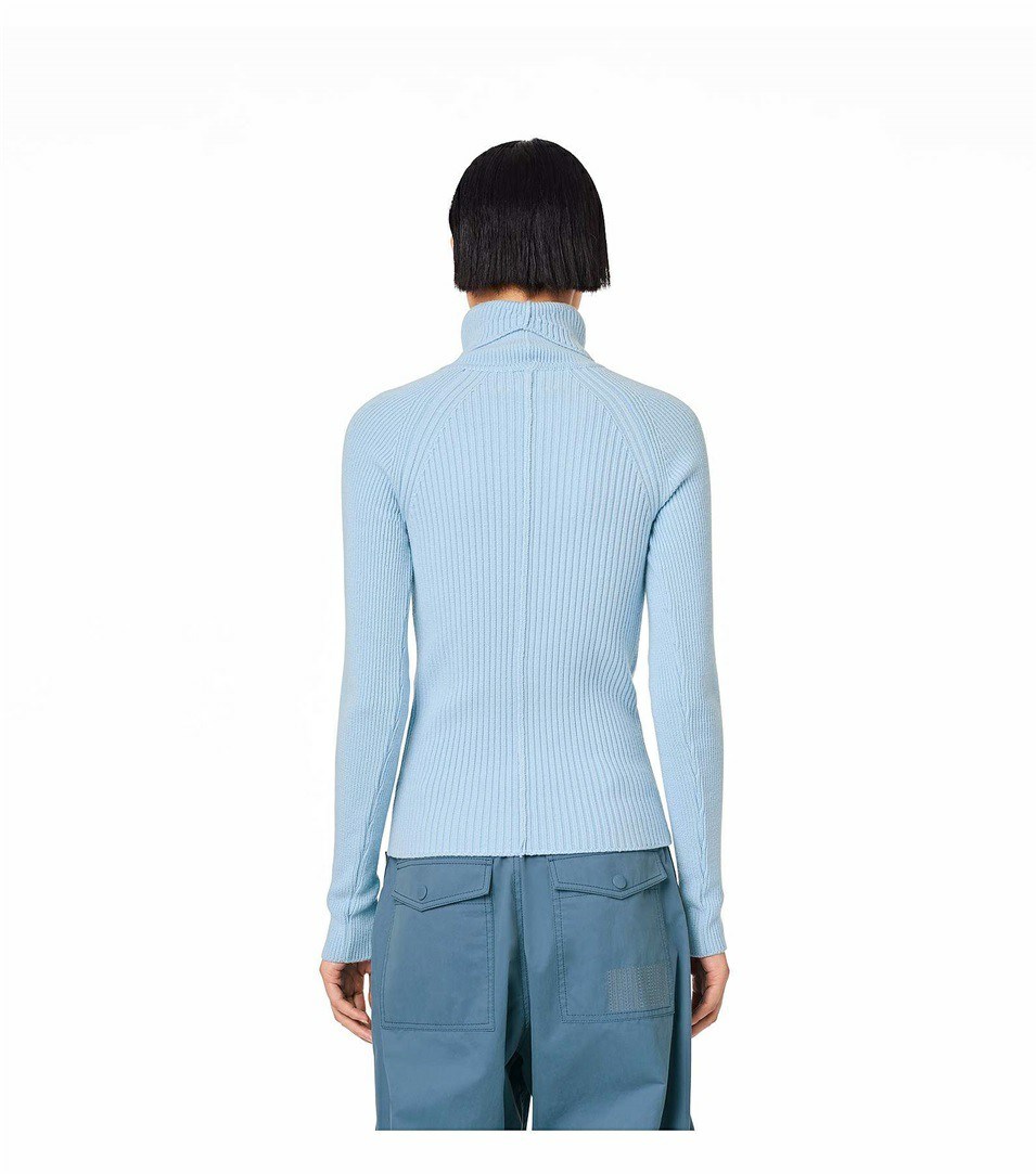 Blue Women's Marc Jacobs The Ribbed Turtleneck Sweaters | MSA-247591