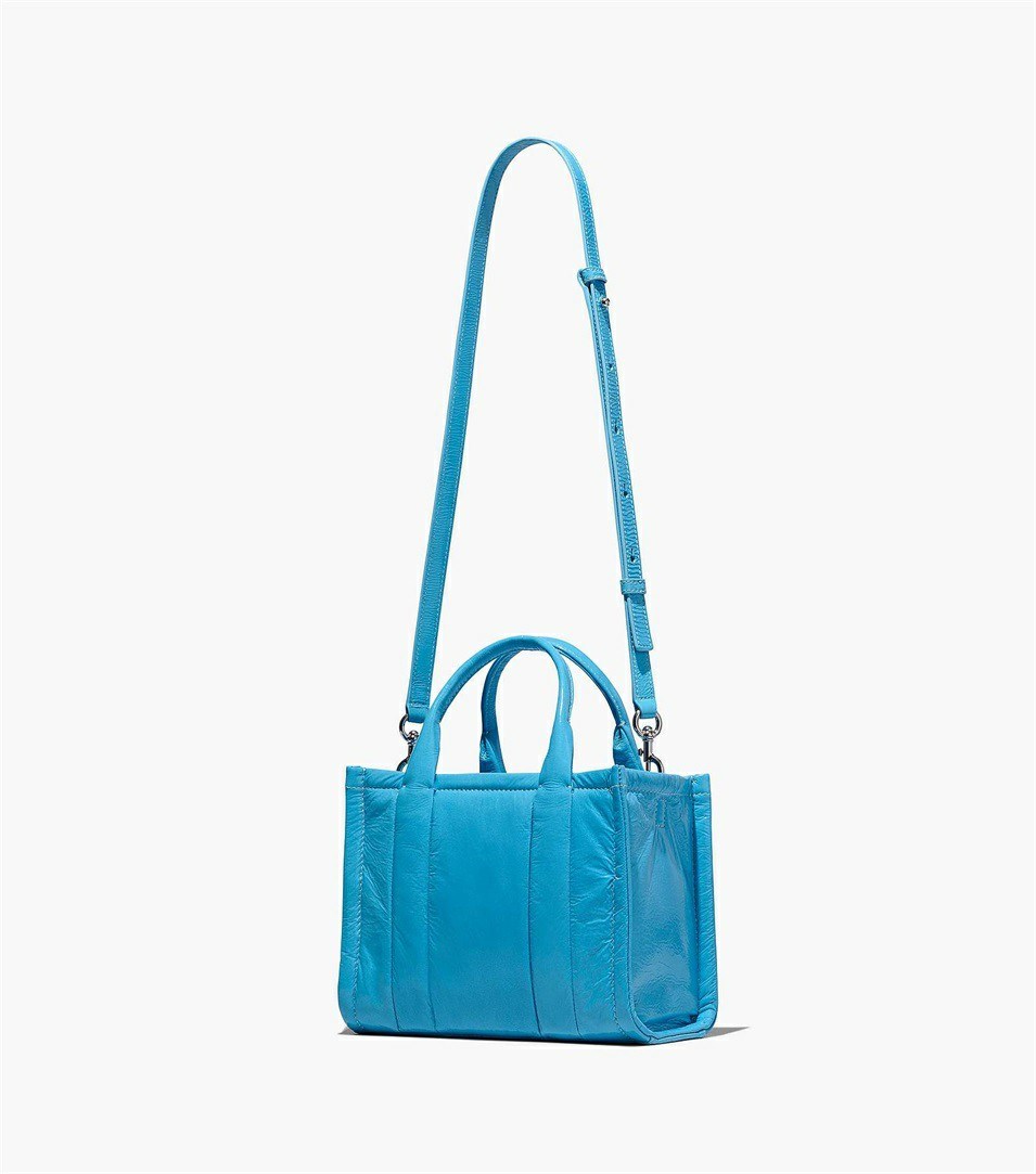 Blue Women's Marc Jacobs The Shiny Crinkle Mini Tote Bags | ZYA-460293