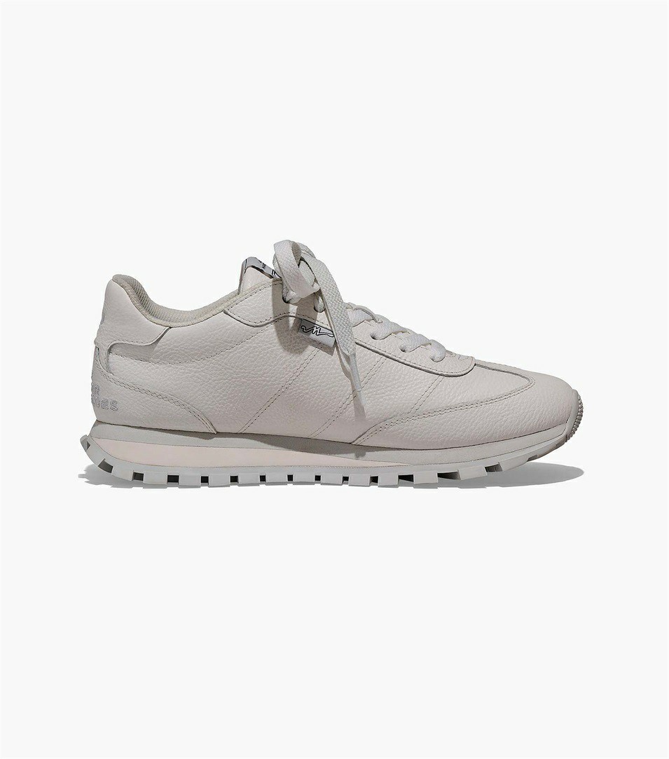 Grey Women's Marc Jacobs The Leather Sneakers | ASH-539841