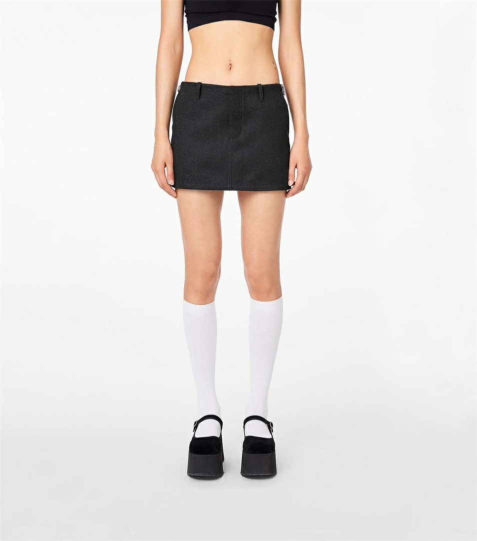 Grey Women's Marc Jacobs The Pushlock Mini Skirts | VFG-603972