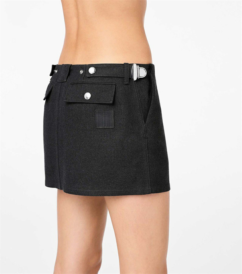 Grey Women's Marc Jacobs The Pushlock Mini Skirts | VFG-603972