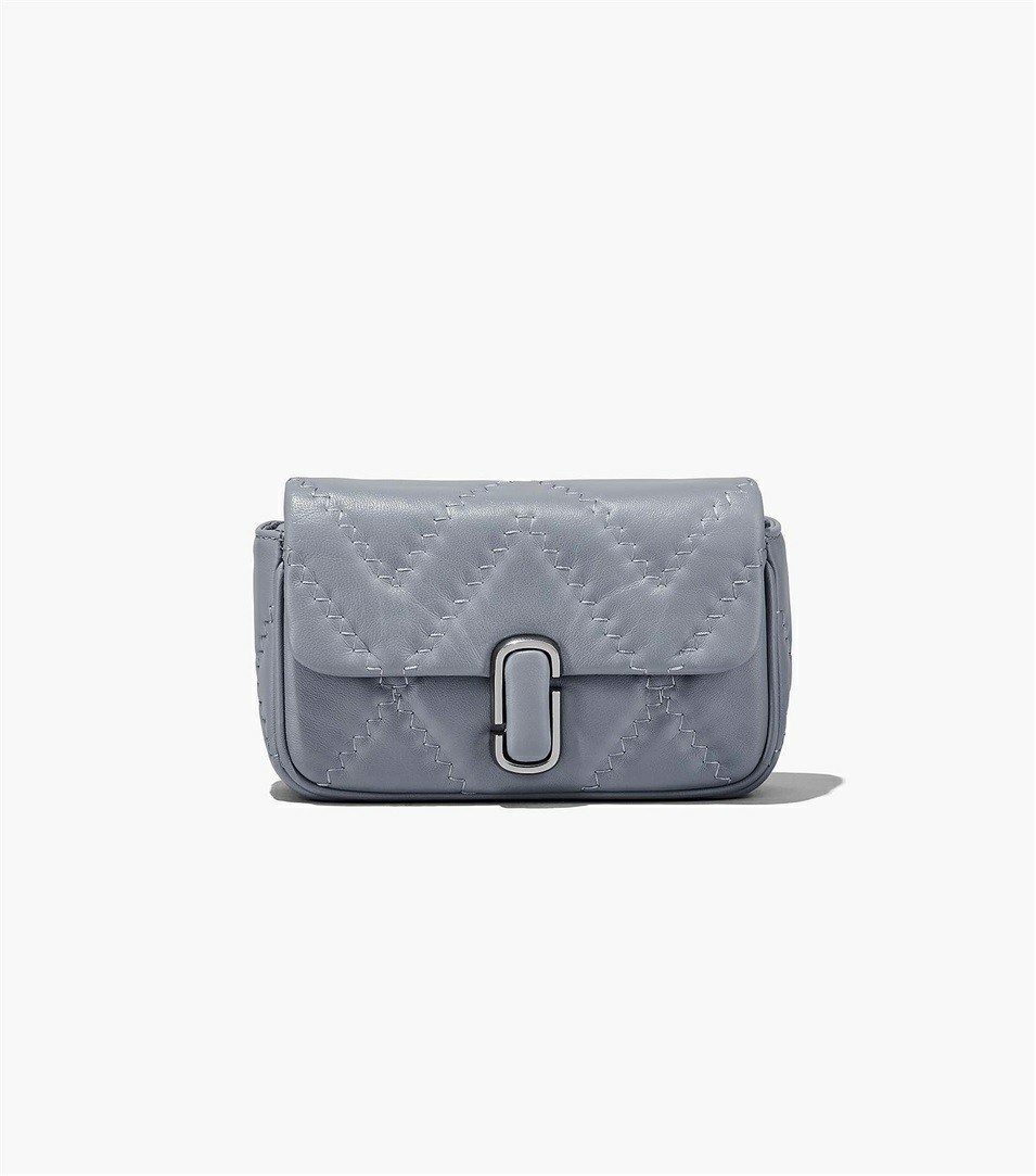 Grey Women's Marc Jacobs The Quilted Leather J Marc Mini Shoulder Bags | RYI-167895