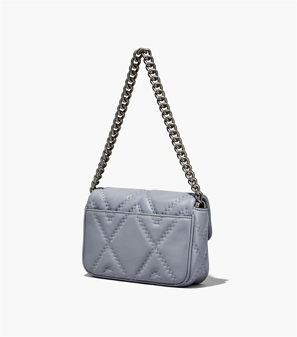 Grey Women's Marc Jacobs The Quilted Leather J Marc Shoulder Bags | WUO-074653