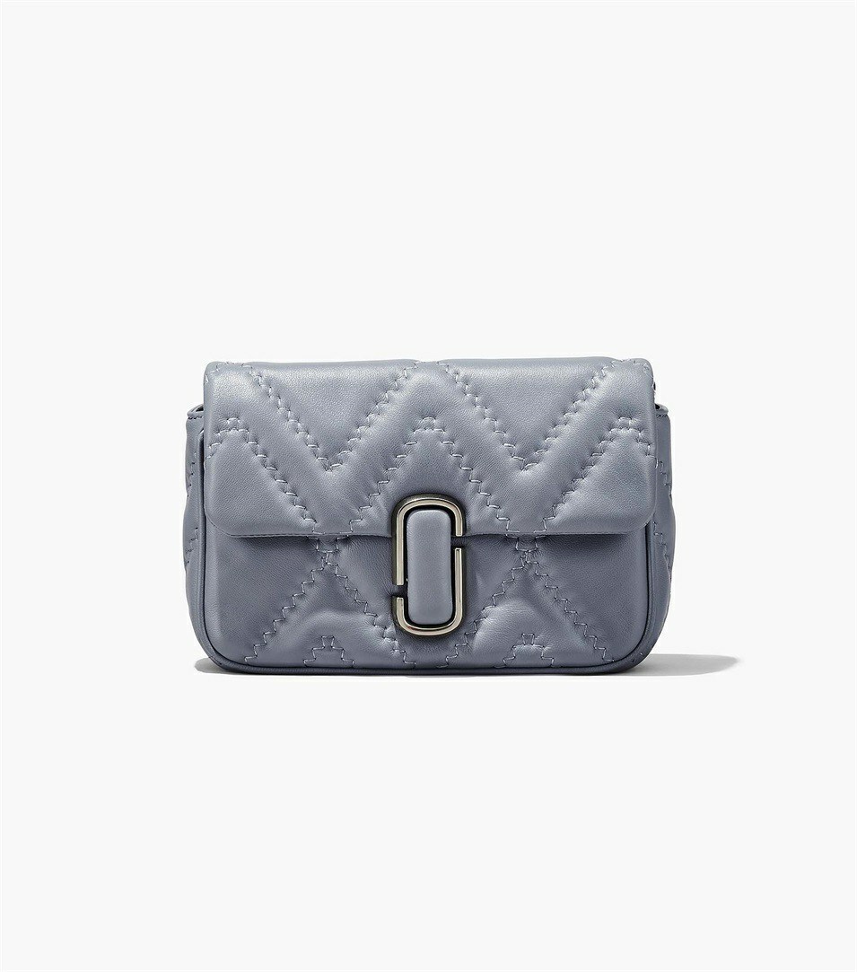 Grey Women's Marc Jacobs The Quilted Leather J Marc Shoulder Bags | WUO-074653