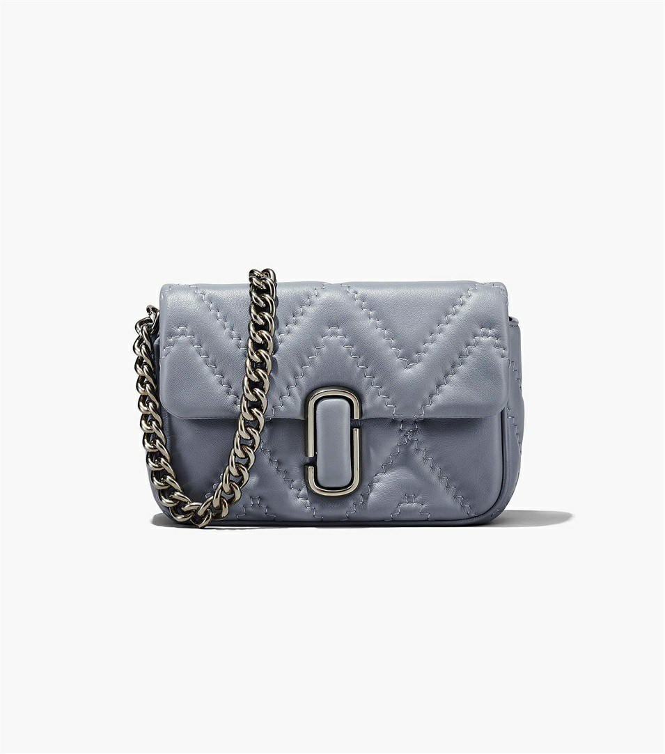 Grey Women\'s Marc Jacobs The Quilted Leather J Marc Shoulder Bags | WUO-074653