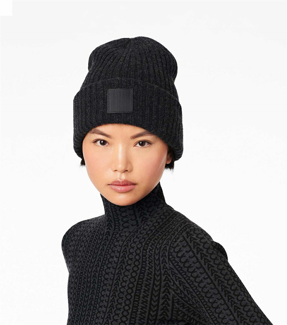 Grey Women's Marc Jacobs The Ribbed Hats | FZI-478106