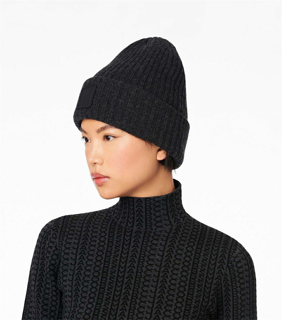 Grey Women's Marc Jacobs The Ribbed Hats | FZI-478106