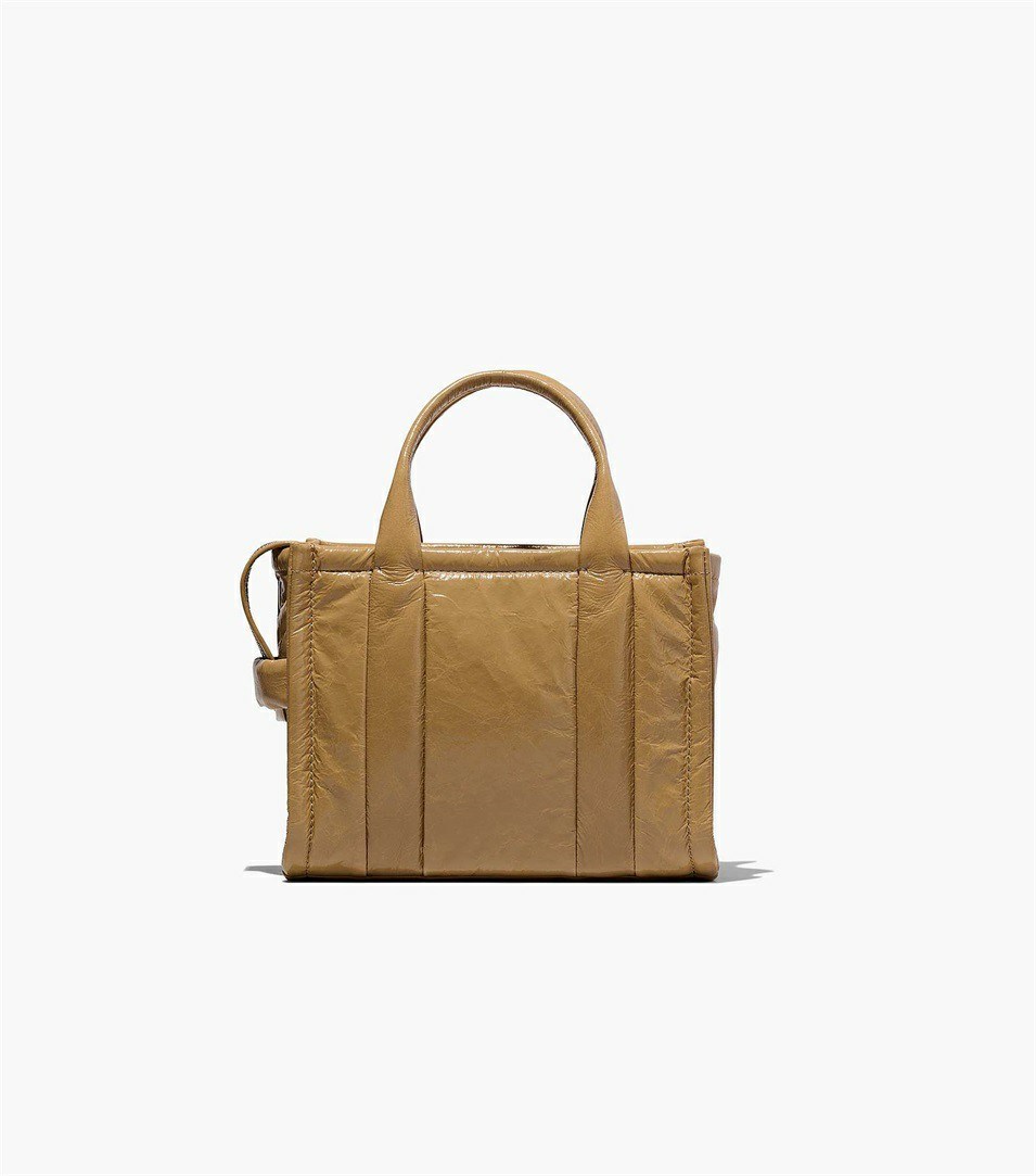 Light Brown Women's Marc Jacobs The Shiny Crinkle Mini Tote Bags | WBQ-879305