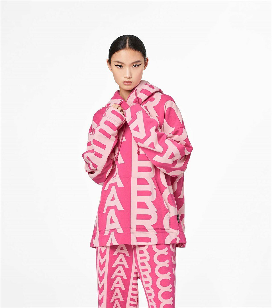 Light Pink / Pink Women's Marc Jacobs The Monogram Oversized Hoodie | UDM-829145