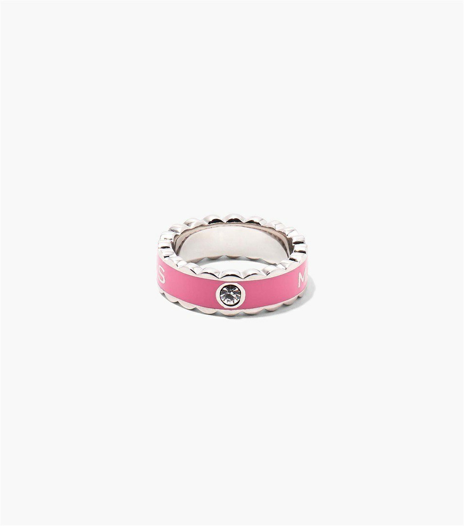 Pink / Silver Women\'s Marc Jacobs The Scallop Medallion Jewelry | XAE-851390