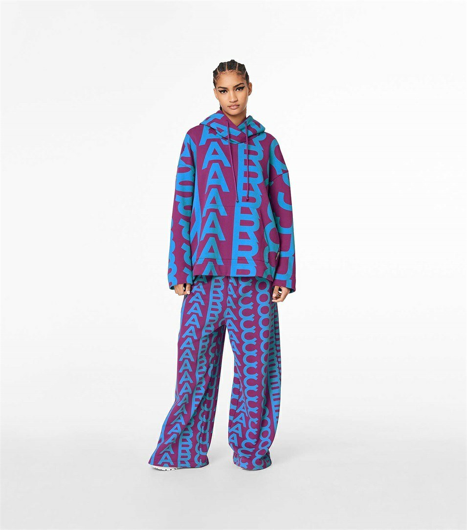 Purple / Blue Women's Marc Jacobs The Monogram Oversized Hoodie | GAP-342078