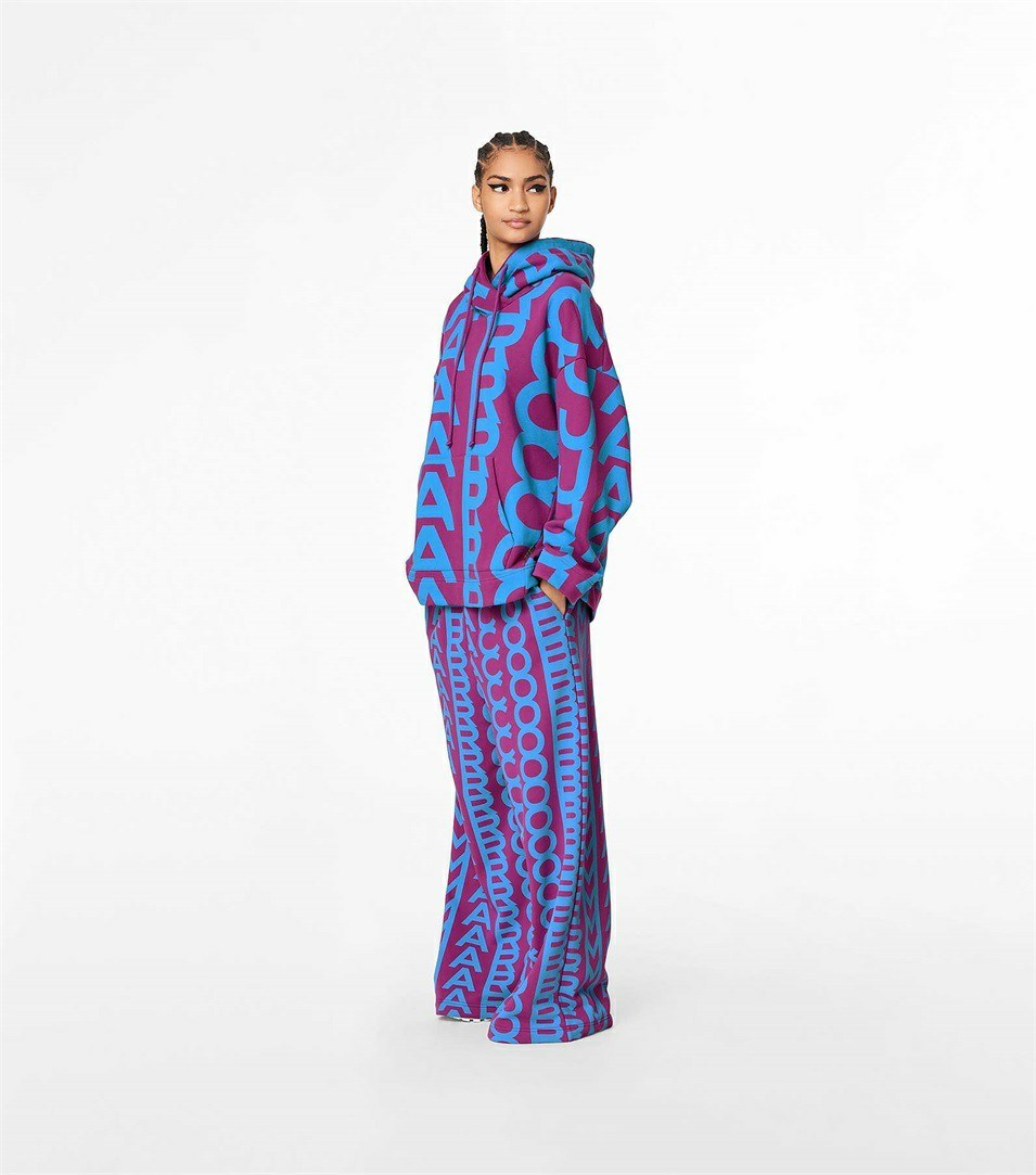 Purple / Blue Women's Marc Jacobs The Monogram Oversized Hoodie | GAP-342078