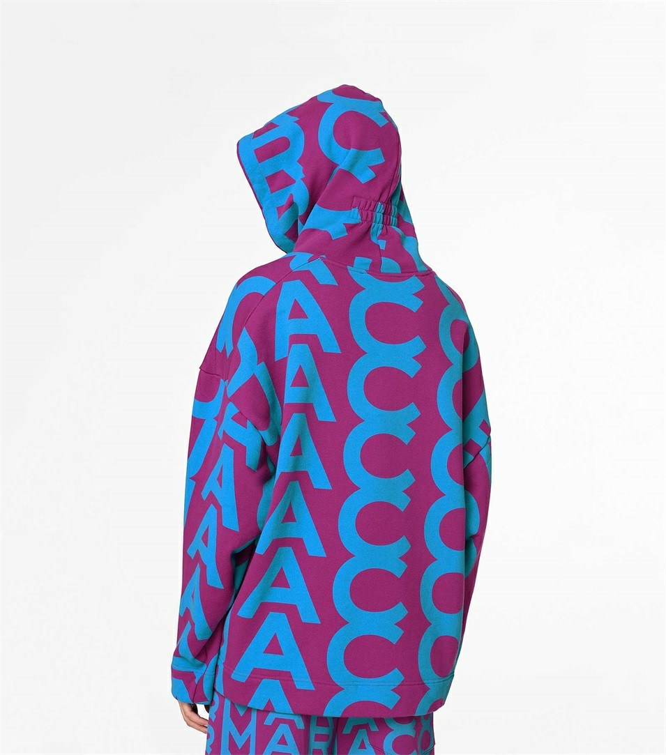 Purple / Blue Women's Marc Jacobs The Monogram Oversized Hoodie | GAP-342078