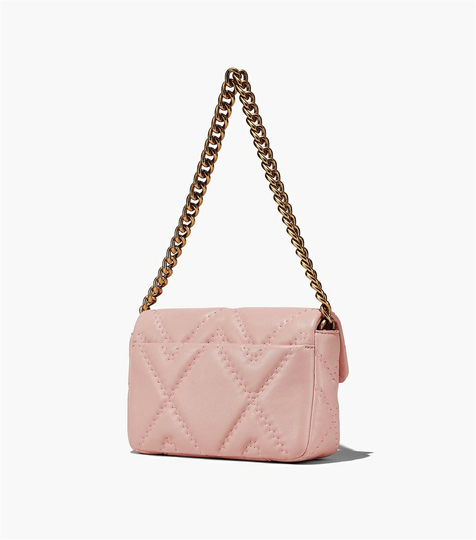 Rose Women's Marc Jacobs The Quilted Leather J Marc Shoulder Bags | GZX-125943