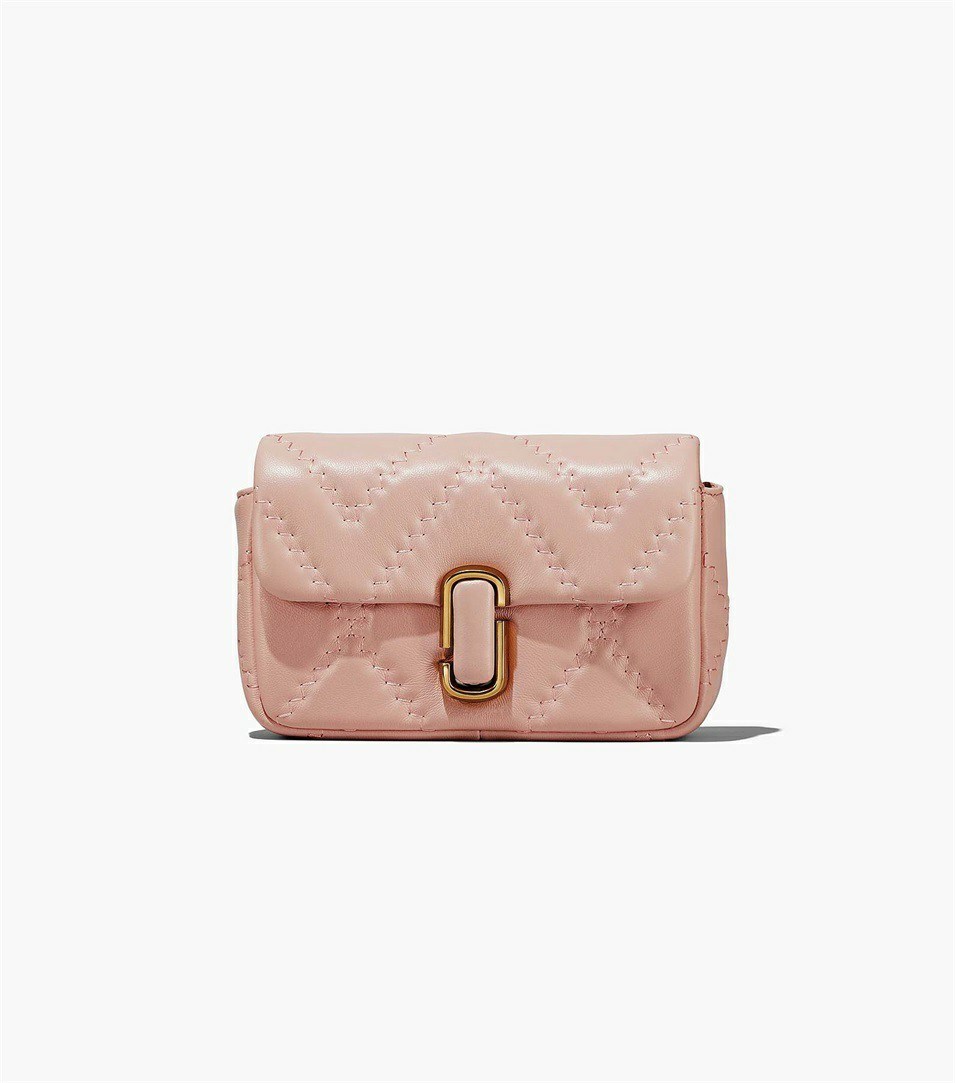 Rose Women's Marc Jacobs The Quilted Leather J Marc Mini Shoulder Bags | ISP-054819