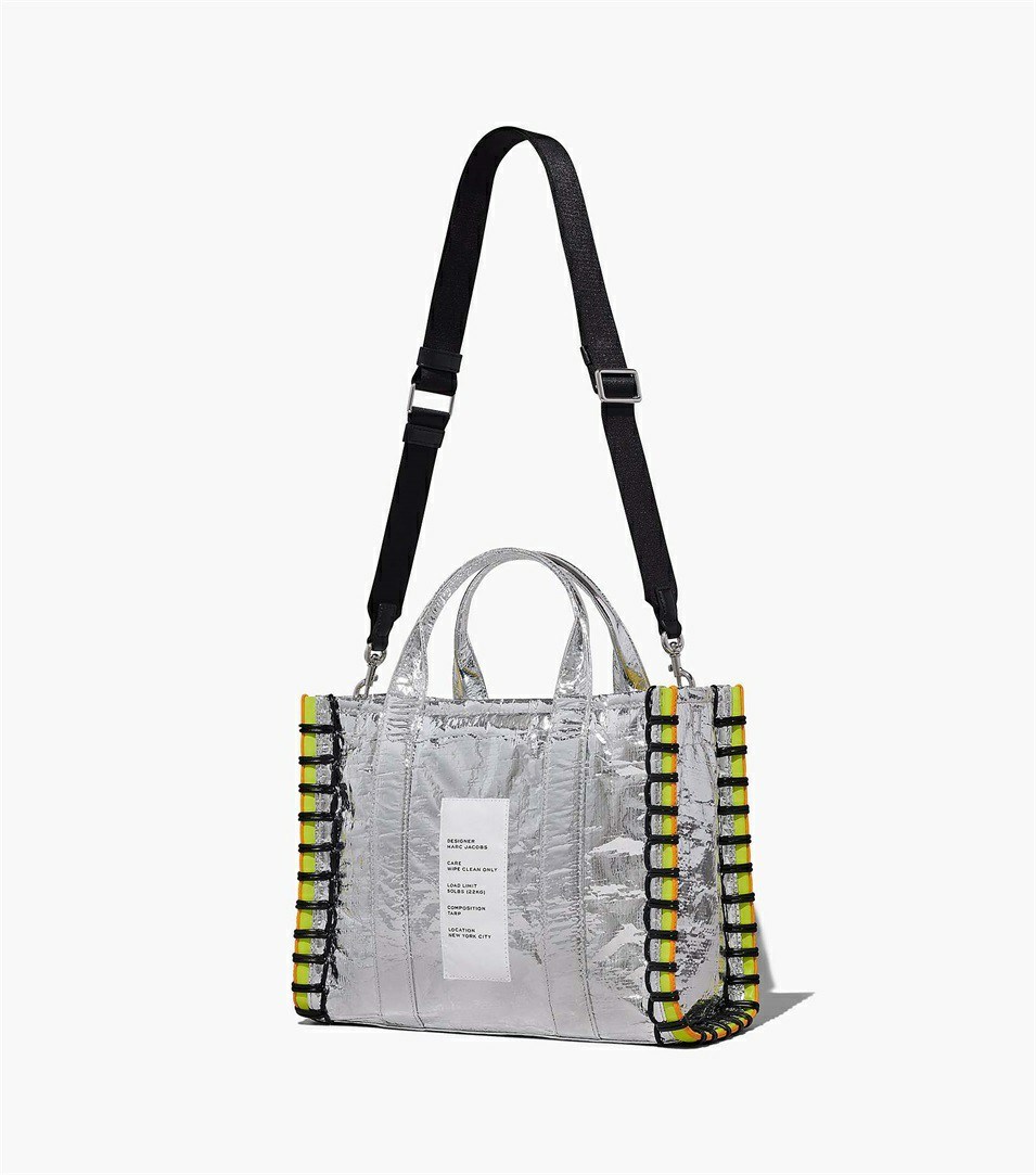 Silver Women's Marc Jacobs The Tarp Medium Tote Bags | VNK-638179