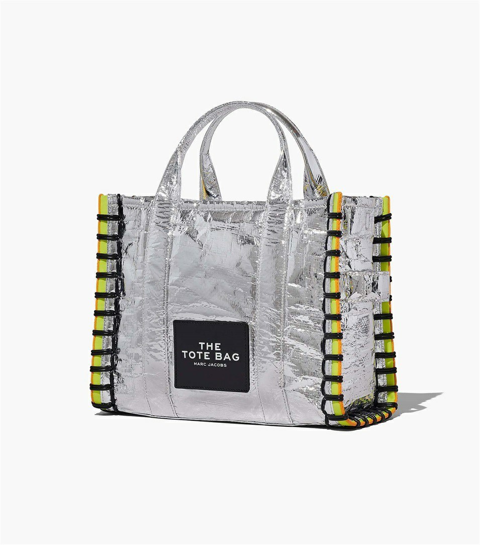 Silver Women's Marc Jacobs The Tarp Medium Tote Bags | VNK-638179