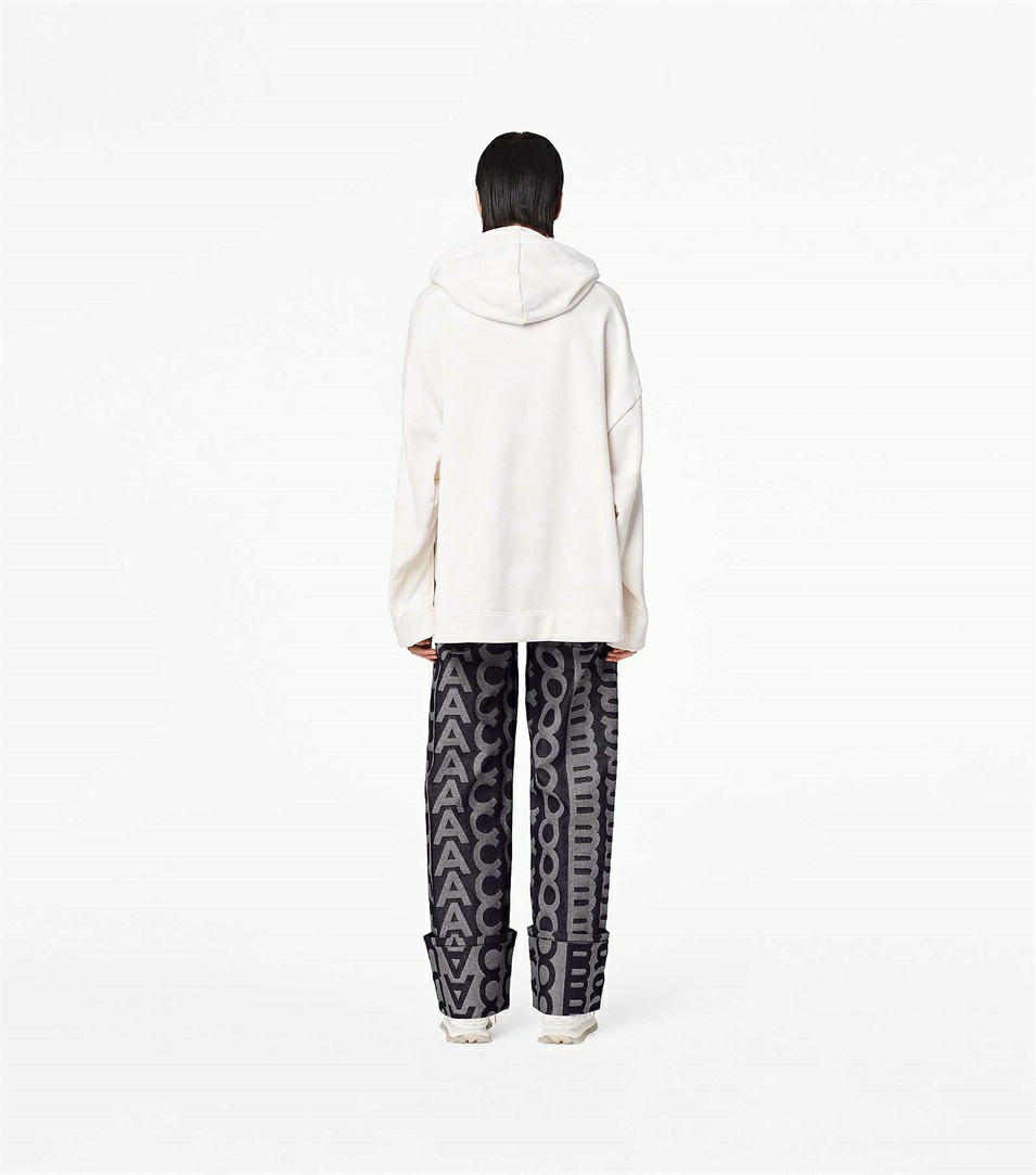 White Women's Marc Jacobs The Monogram Oversized Hoodie | URM-089627