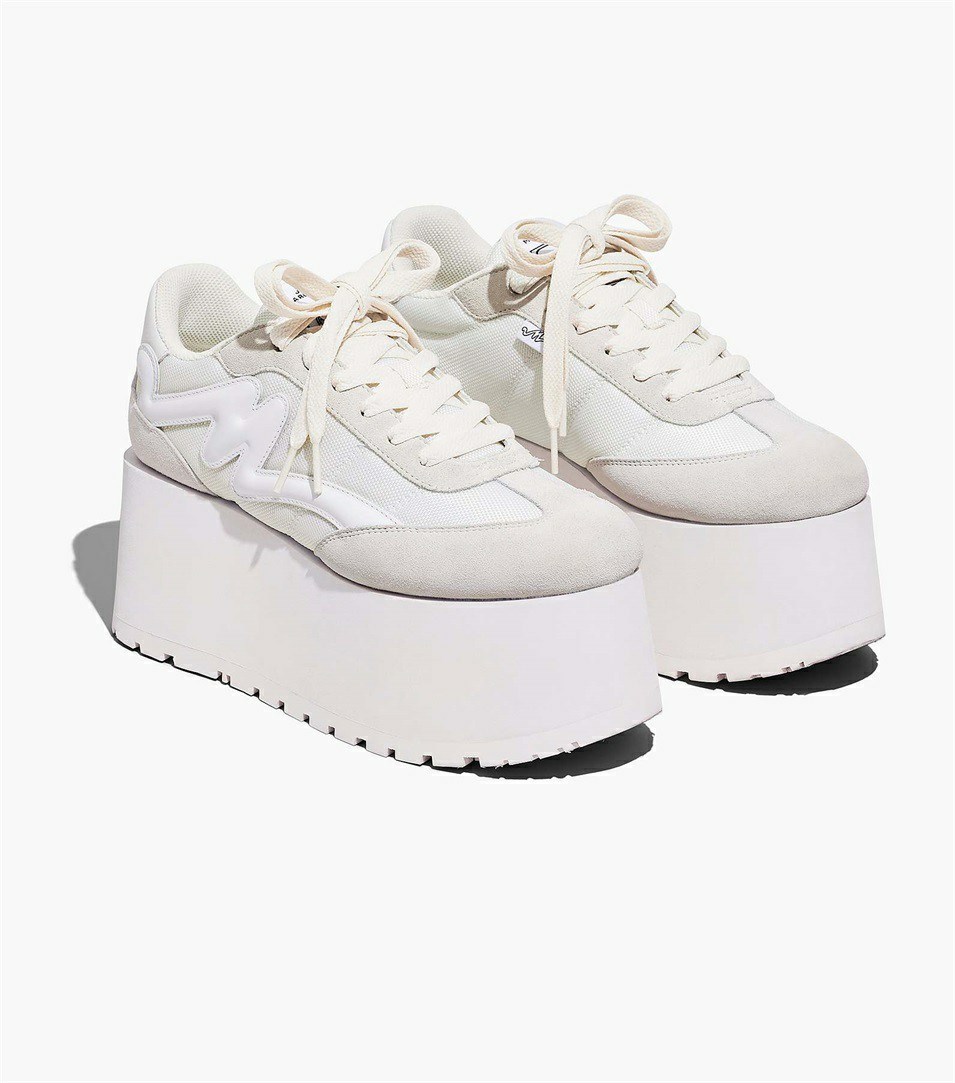 White Women\'s Marc Jacobs The Platform Sneakers | EVC-903815