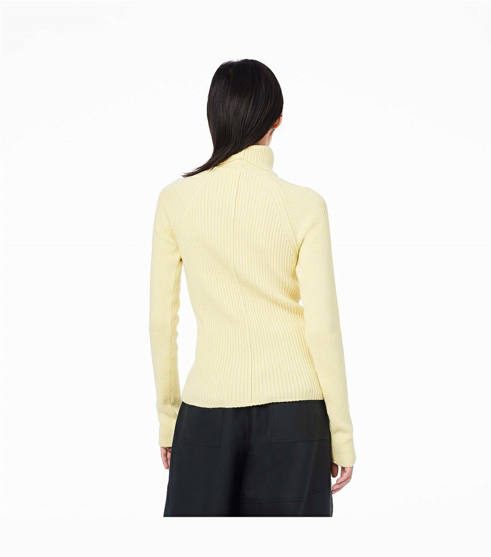 Yellow Women's Marc Jacobs The Ribbed Turtleneck Sweaters | MJX-983124