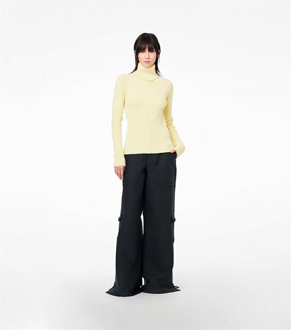 Yellow Women's Marc Jacobs The Ribbed Turtleneck Sweaters | MJX-983124