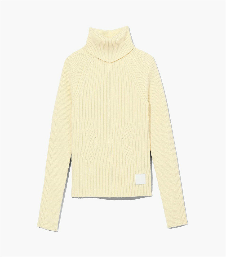 Yellow Women\'s Marc Jacobs The Ribbed Turtleneck Sweaters | MJX-983124