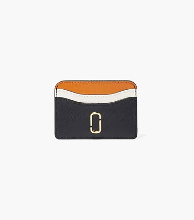 Black / Orange Multicolor Women's Marc Jacobs The Snapshot Card Case Wallets | SNO-943186