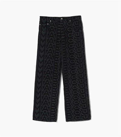 Black Women's Marc Jacobs The Monogram Denim Pants | QFA-892350