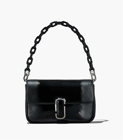 Black Women's Marc Jacobs The Shadow Patent Leather J Marc Shoulder Bags | DSR-134509