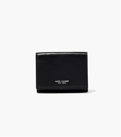 Black Women's Marc Jacobs The Slim 84 Medium Trifold Wallets | SDJ-158602