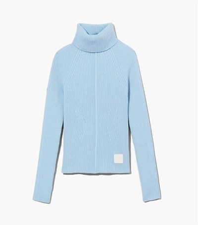 Blue Women's Marc Jacobs The Ribbed Turtleneck Sweaters | MSA-247591