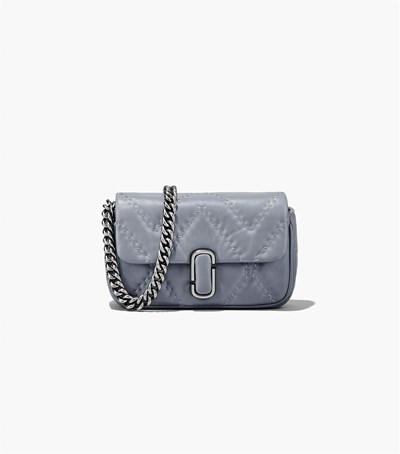 Grey Women's Marc Jacobs The Quilted Leather J Marc Mini Shoulder Bags | RYI-167895