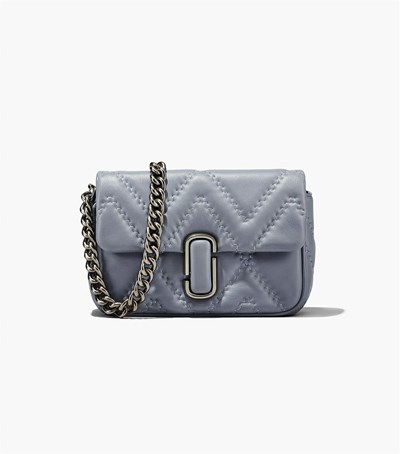 Grey Women's Marc Jacobs The Quilted Leather J Marc Shoulder Bags | WUO-074653