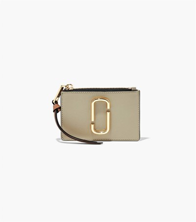 Khaki Multicolor Women's Marc Jacobs The Snapshot Top Zip Multi Wallets | QVR-895631