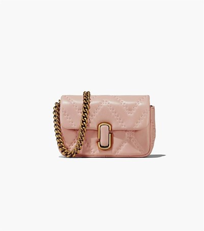 Rose Women's Marc Jacobs The Quilted Leather J Marc Mini Shoulder Bags | ISP-054819